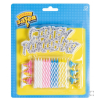 Свечи д/торта 12шт + Табличка С ДР/V